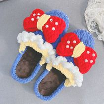On the run Snow White bow handmade slippers diy material bag homemade hand-woven to send girlfriend Baotou non-slip drag