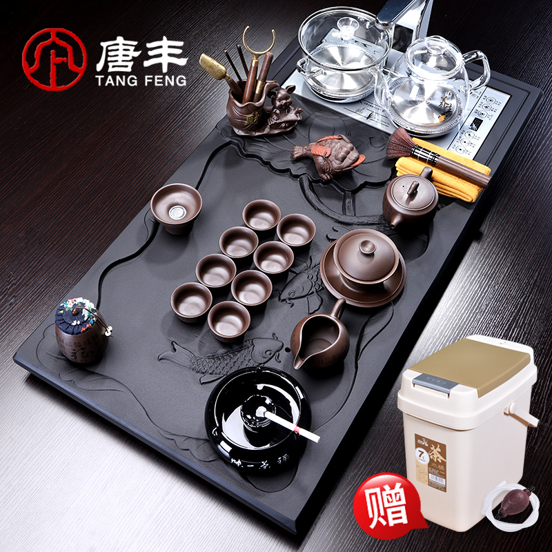 Tang Fengyao become kung fu tea sets tea tray was home office sharply Shi Dacha ceramic tea machine, electric heating furnace