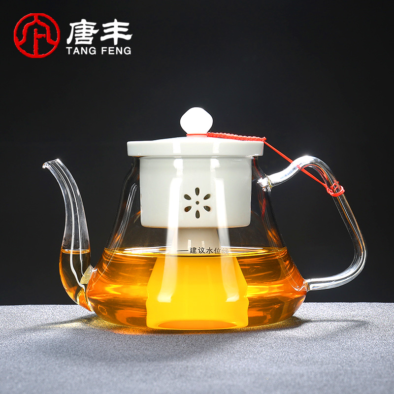 Tang Feng heat - resistant glass teapot single pot of tea pot of tea to steam boiling tea, black tea electric cooking pot