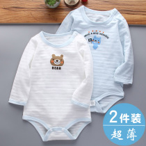 Baby triangle ha clothes cotton climbing clothes for men and women Baby long sleeve conjoined pajamas newborn summer ultra-thin model
