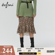 (The same style in the mall)Evelis new winter clothes polka dot high waist A-line skirt skirt 1AA340141