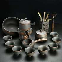Building Water Purple Pottery Tea Set Suit Home Living Room High-end Chinese Stone Grinding Automatic Kung Fu Ceramic Slob Tea Maker