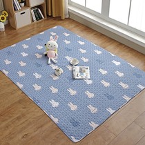 Machine Washable Crawl Mat Pure Cotton Cloth Art Ground Mat Living Room Bedroom Tatami Bed Side Cushion Children Crawl And Cushion Full Cotton Ground