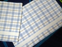 Two pairs of foreign trade gauze pillow towel cotton thick couple classic England Plaid