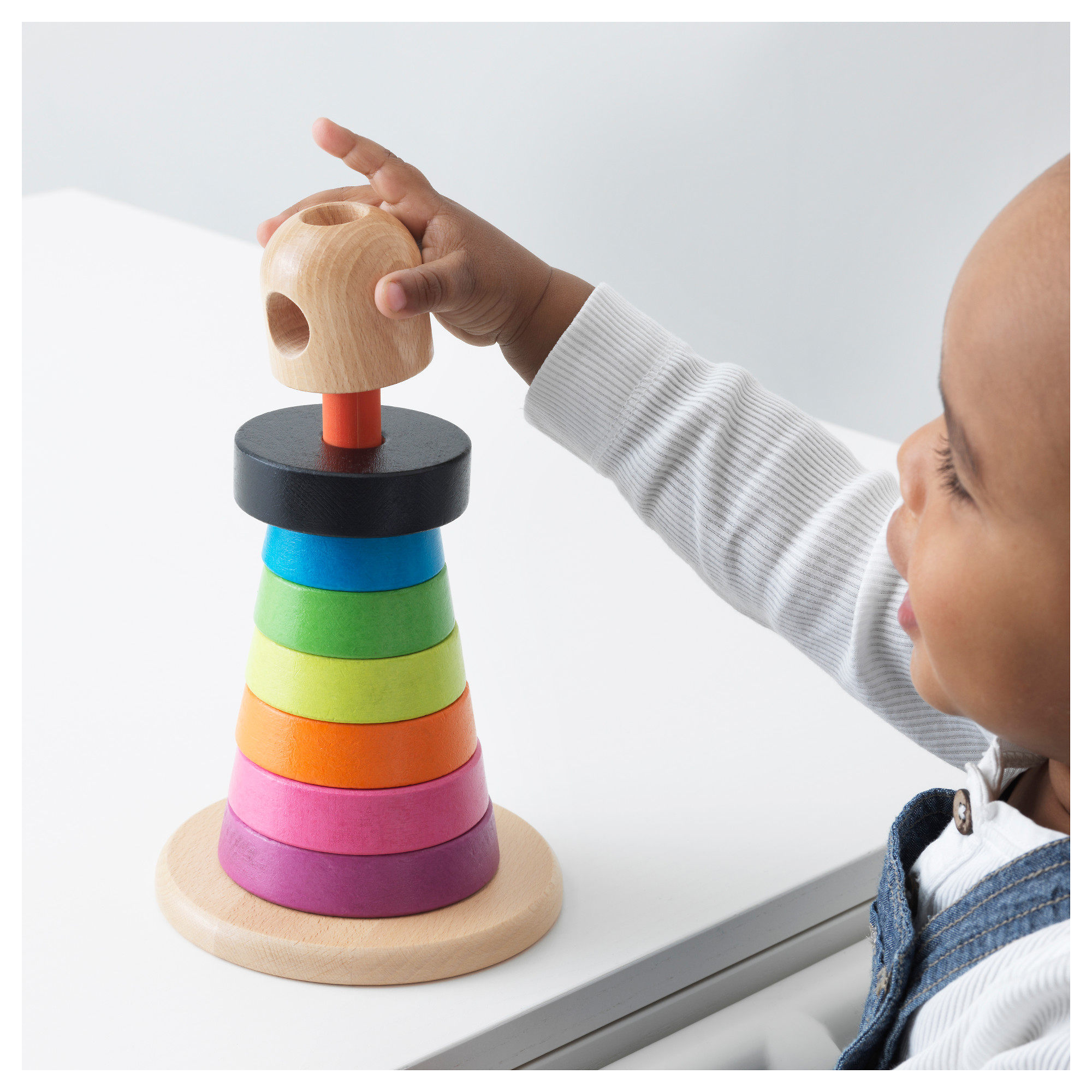 小翟北京宜家 正品 姆拉 玩具套环 多色, 山毛榉_7折现价49元