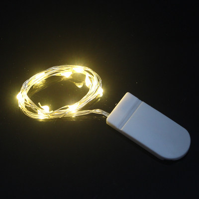 创意蛋糕装饰 led铜线暖白彩色串灯 纽扣电池灯 烘焙灯饰摆件 2米