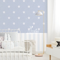 South Korea Wallpaper Large Roll Can Scrub Nordic Minimalist Stars Striped Wallpaper Teen Bedroom Childrens Room Wallpaper