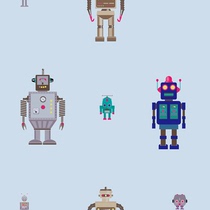 Ai Jia pure paper cartoon robot wallpaper anime Park America Captain youth bedroom childrens room wallpaper