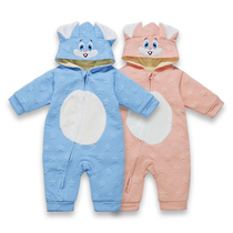 Men and women baby autumn and winter jumpsuit thickened out cotton clothes clothes baby newborn children warm