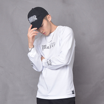 Popping hip hop hip hop Bboy High Street Bandana West Coast Gothic body BF wind long sleeve T-shirt