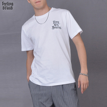 Personality T-shirt mens popping clothes hiphop Tide brand bboy creative short sleeve embroidery hip hop dance text Europe station