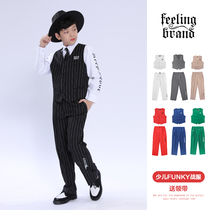 Childrens popping performance clothing mechanical dance locking performance clothing childrens battle suit suit suit mens clothing