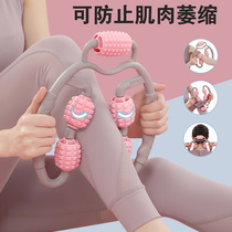 Equipment artifact leg fascia stick fine lines close to body relief elastic bar manual fitness stick gear shoulder and neck