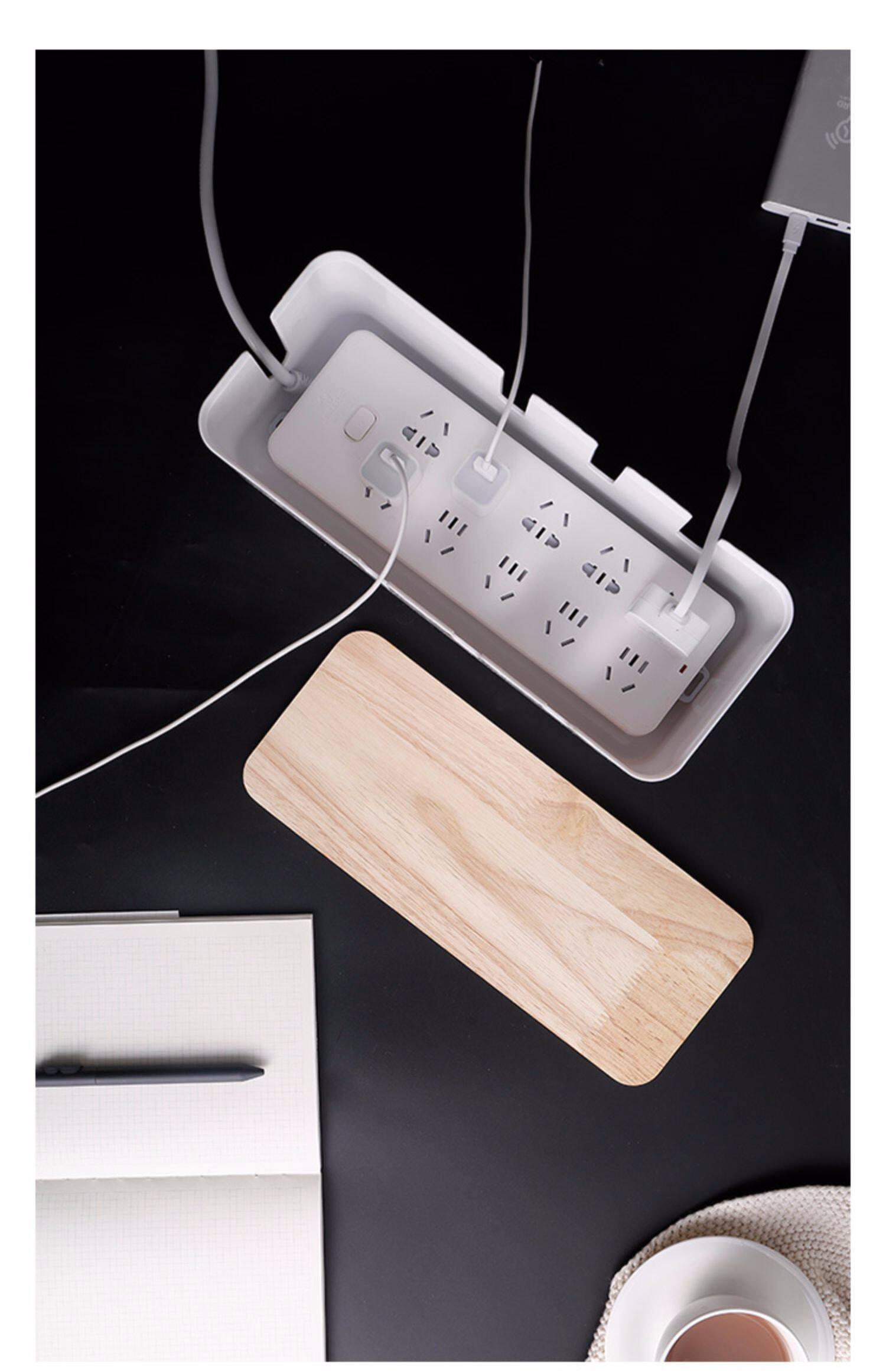 超大号电线收纳盒数据线电源线插座理线收线盒充电器插排集线器盒