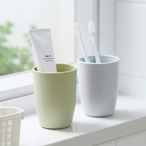 Simple plastic toothbrush cup couple brushing Cup simple home bathroom plain wash cup