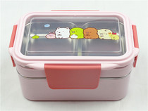 304 Stainless Steel Insulated Lunch Box Student Adult Boxed Snack Box Separated Dinner Plate Divided with lid sealed double layer