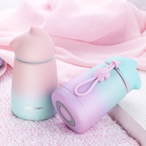 Cup cute super cute thermos cup girl Mini small portable small water Cup student simple girl ins anti-fall