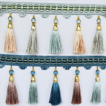 Tianhe Lace Gold Copper Set Tassel Bead Lace Curtain Table Chair Pillow Accessories Accessories Factory Decoration Spot