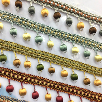 Tianhe lace New wooden bead lace curtain beads multi - colored window yarn splice sofa lace accessories