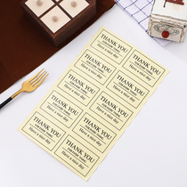 English thankyou transparent packaging decorative stickers 100 pieces