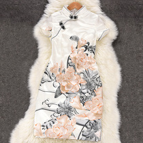 Silk cheongsam 2021 new summer slim fit improved version of young girl high-end temperament mulberry silk dress