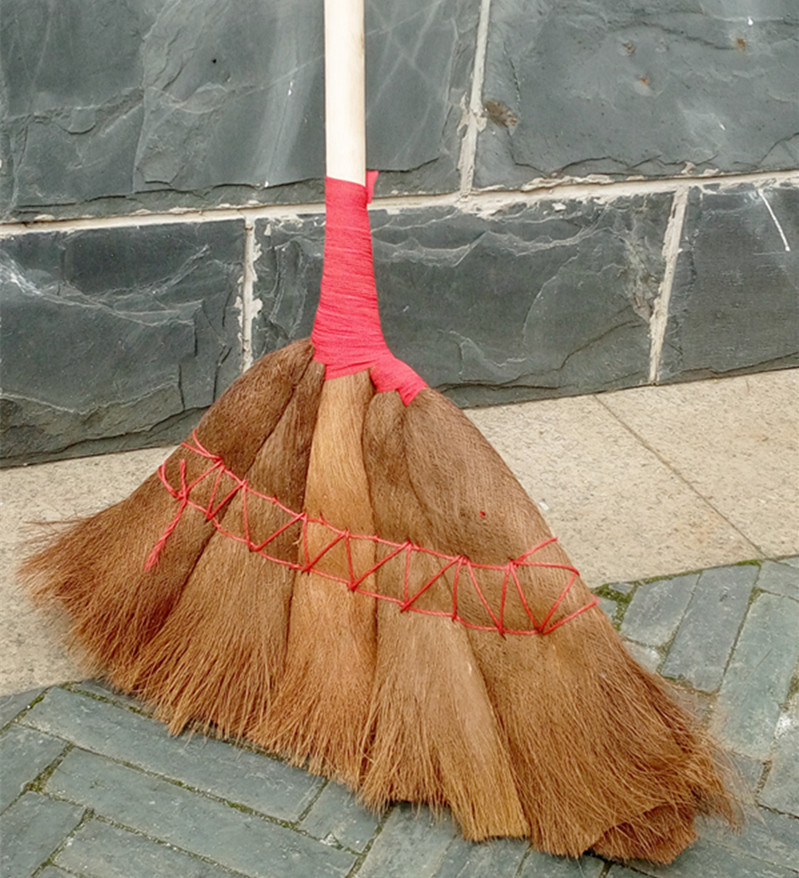 木柄大号工厂车间专用单个棕扫帚庭院大扫把棕榈扫簸箕家务清洁用