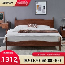 Seat Jeremy Nordic wood bed 1 8 meters double bed in the master bedroom home 1 5 meters modern minimalist single bed light luxury