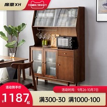 Nordic solid wood sideboard simple modern multifunctional tea cabinet home cupboard storage cabinet living room locker
