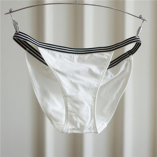 欧美女士内裤三角短裤棉质性感条纹简约提臀运动透气舒适低腰少女