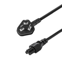 Elbow ultra-short notebook power cord three holes plum tail short line portable line Plum power cord short original line