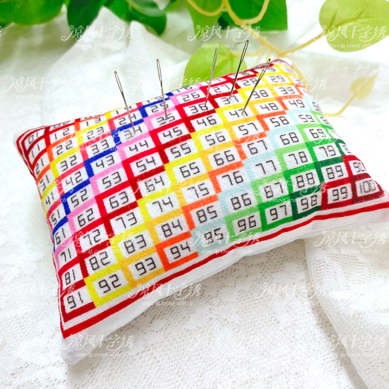 Cross stitch digital pin plug material tie bag Rainbow needle and thread bag Needle tie bag manual extension line embroidery thread manager