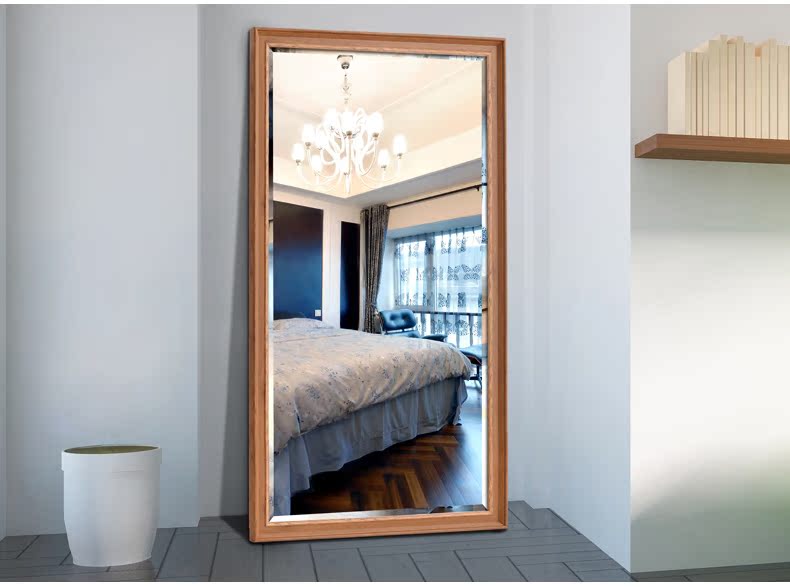 yishare 壁挂全身镜简约现代穿衣镜支架试衣镜卧室落地镜子可定制