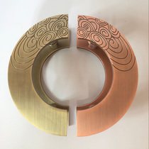 Xiangyun handle Chinese wooden door handle glass door handle round antique copper handle modern wooden door handle