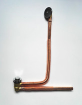 All-copper bouncing foot bathtub drainer Copper drain pipe drain pipe Shower room bathtub drain accessories