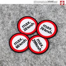 TUTU map car sticker motorcycle bicycle speed limit warning reflective sticker fun body decoration waterproof decal