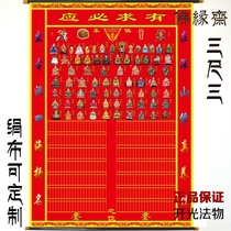 Buddha Yuanzhai Responsive hall single Cloth Baojia Xian Red and yellow Xian list Out Ma Daxian Hall stand-up hall single