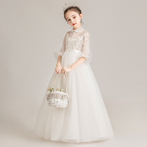 Flower Boy Dresses Womens Summer Children Flowers Fairy Princess Dresses Princess Skirt Foreign Air Fluffy Little Girl Piano Walk Show Out