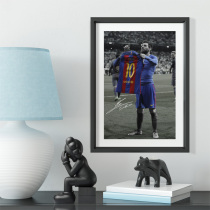 Barcelona Messi lore clothes drying classic solid wood decorative photo frame Photo wall table pendulum hanging frame ornaments gifts