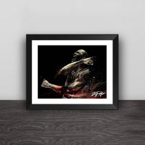 Bulls Jordan domineering celebration illustration solid wood decorative photo frame photo wall table hanging frame ornaments home murals