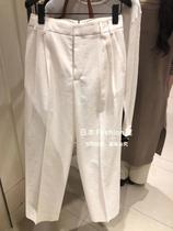 4 fold Nana Japan straight to send 23 * area wool blend cotton linen high waist casual pants PRWOBS0103