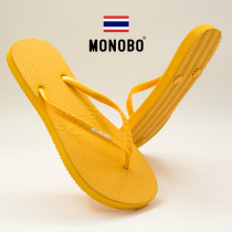 MONOBO Thai latex rubber ultra light herringbone slippers female ins Chaxia outside wearing a soft bottom clip foot beach non-slip