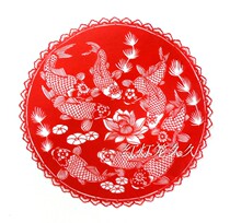 Spring Festival Chinese dream for a long time more than 40CM handmade paper-cut window grille Birthday gift New house housewarming decoration