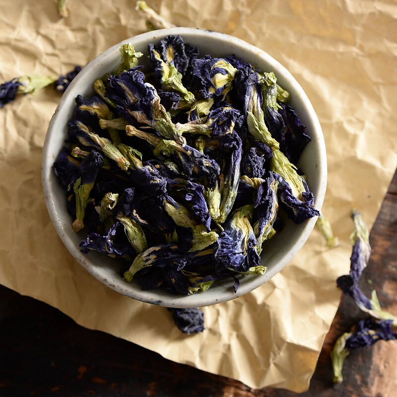 东南亚特产进口 泰国蓝蝴蝶花茶蝶豆花 500克一斤装 全国包邮过筛