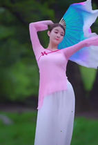 Chinese ancient style national classical dance practice clothes Female elegant body rhyme yarn clothes performance clothing cardigan cloak top