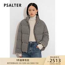 (Cold Wave) Poetry Womens Dress 2021 Winter New Loose Collar Black And White Thousands Birds Gags Down Clothing