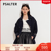 Shadow poem women's 2021 autumn new Korean fashion contrast line shoulder sleeve loose cowboy coat women