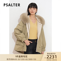 (Cold Wave) Poetic Dress 2021 Winter Fox Fur Collar Rabbit Fur Liner Peatgrass Pie Overcomes