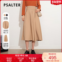 Shadow Psalm Womens 2021 Autumn New Korean version of high waist over the knee big swing show thin casual Joker skirt