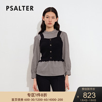 Psalm Women 2021 autumn new fashion camisole vest fake two-piece shirt blouse