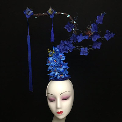 Originally innovative handmade palace style retro exaggerated stage performance model female make-up modeling creative headdress